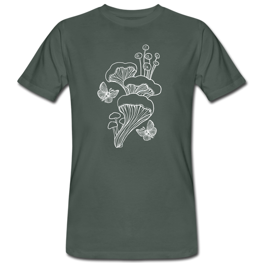 Männer Bio-T-Shirt - “Goblincore_Tanz der Motten” - Graugrün