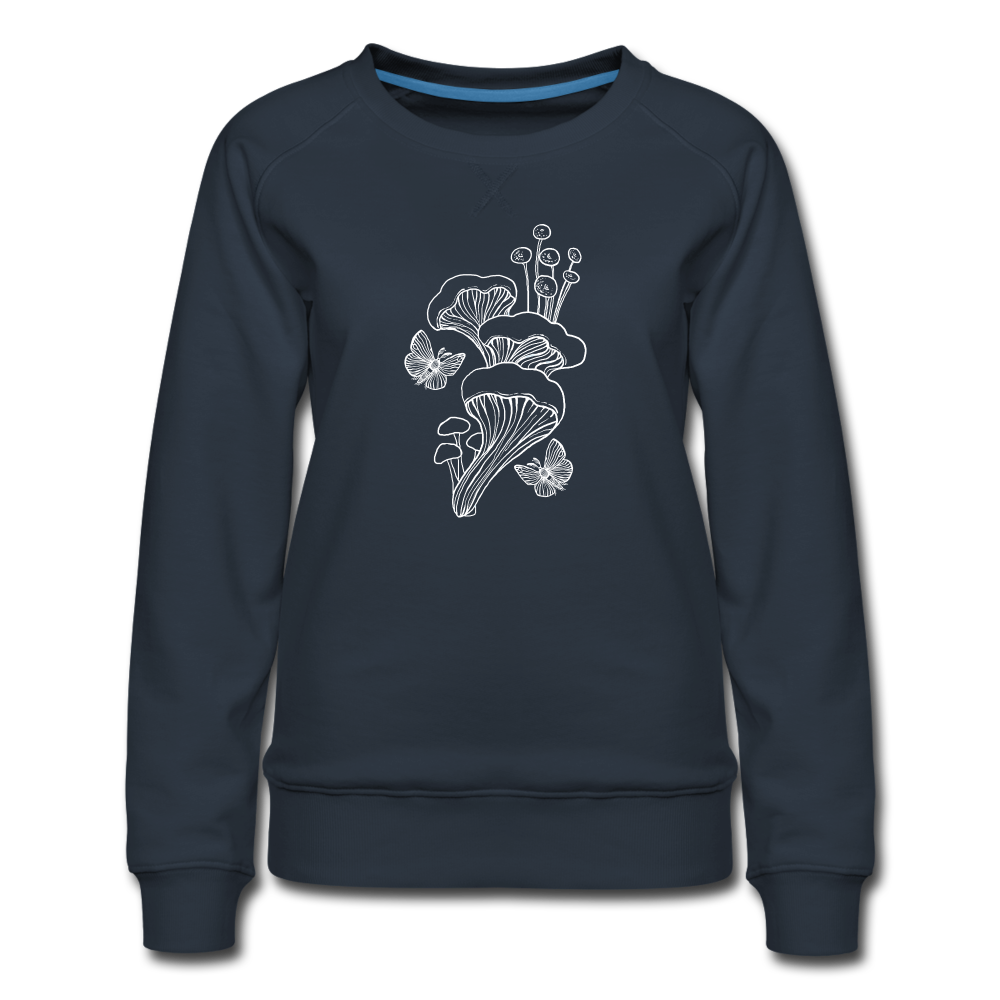 Frauen Premium Pullover - “Goblincore_Tanz der Motten” - Navy