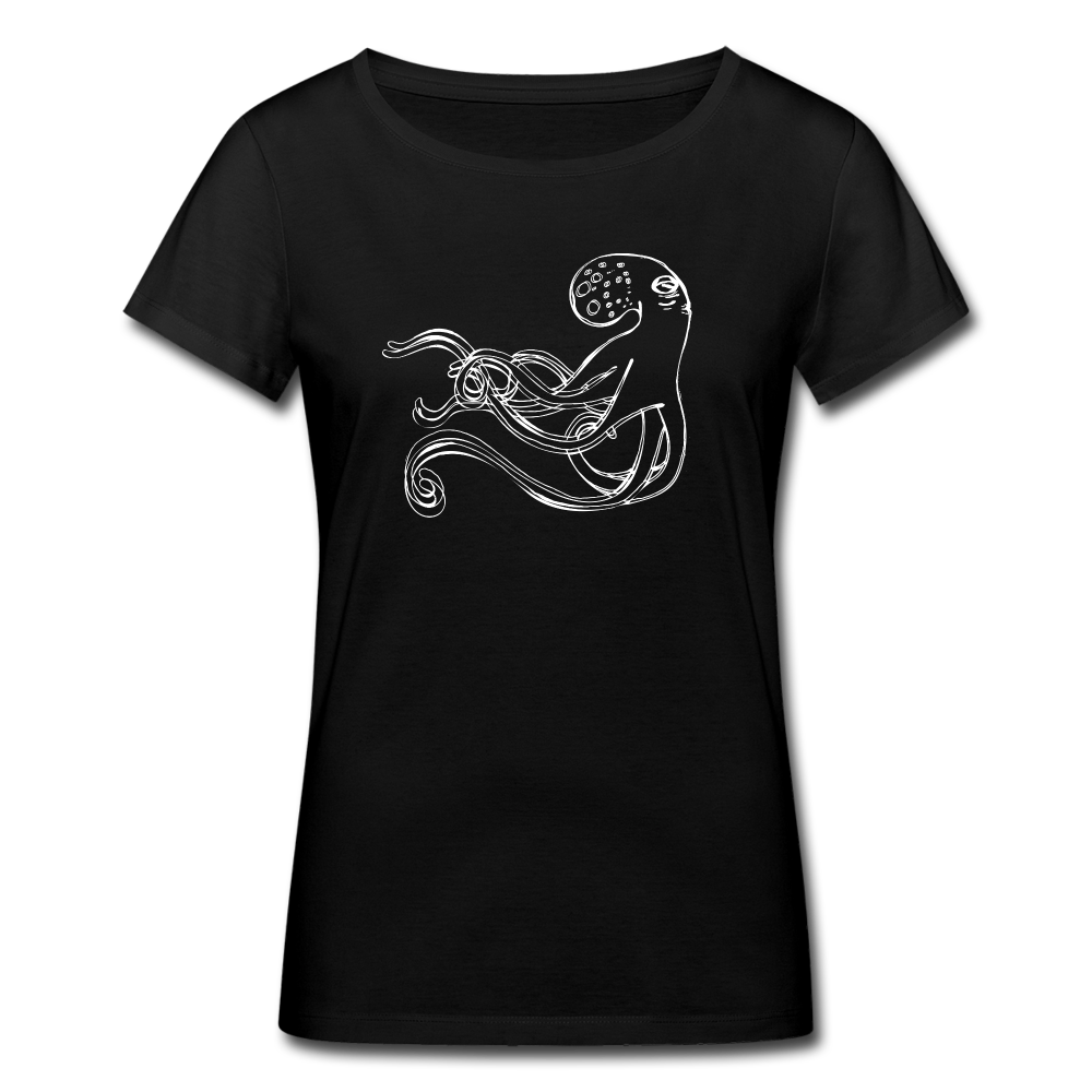Frauen Bio-T-Shirt - “Shaky Kraken” - Schwarz
