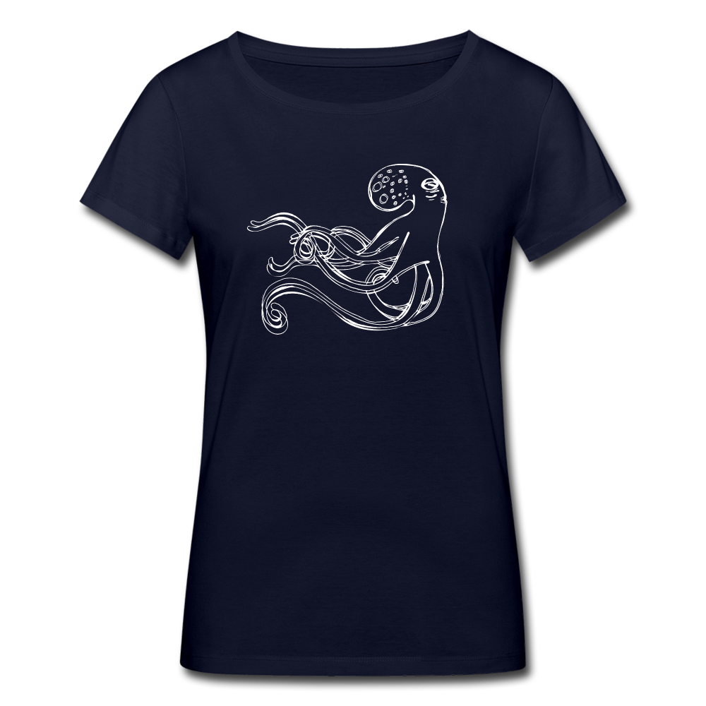 Frauen Bio-T-Shirt - “Shaky Kraken” - Navy