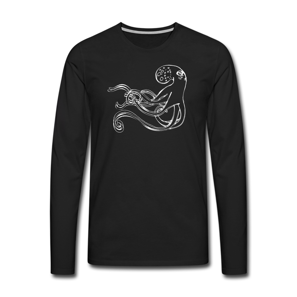 Männer Premium Langarmshirt - “Shaky Kraken” - Schwarz