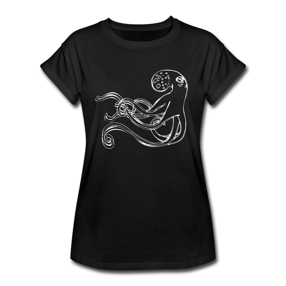 Frauen Oversize T-Shirt - “Shaky Kraken” - Schwarz