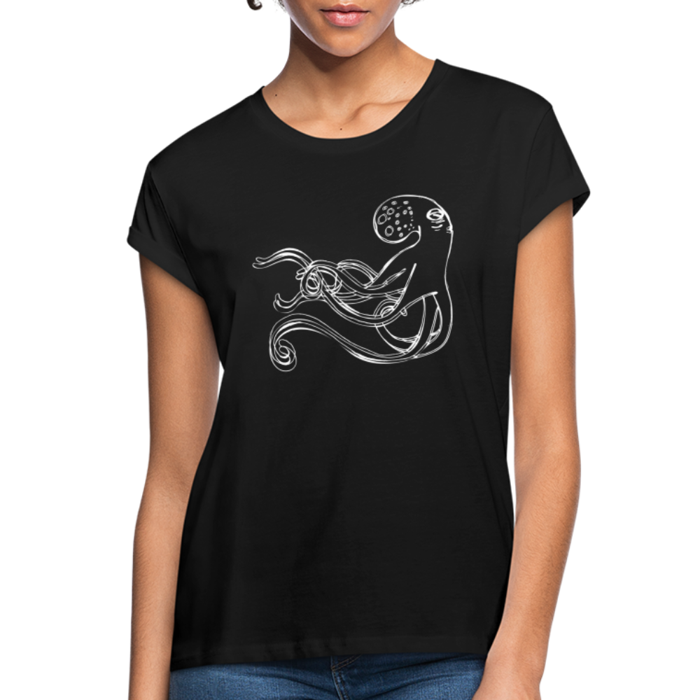 Frauen Oversize T-Shirt - “Shaky Kraken” - Schwarz
