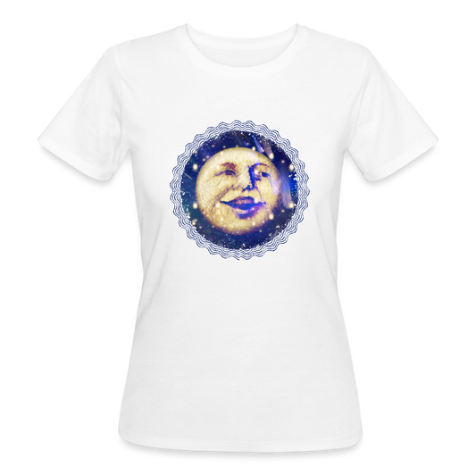 Frauen Bio-T-Shirt - “Lachender Mond - Weiß