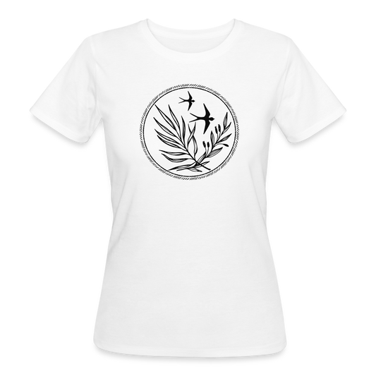 Frauen Bio-T-Shirt - “Two Birds” - Weiß