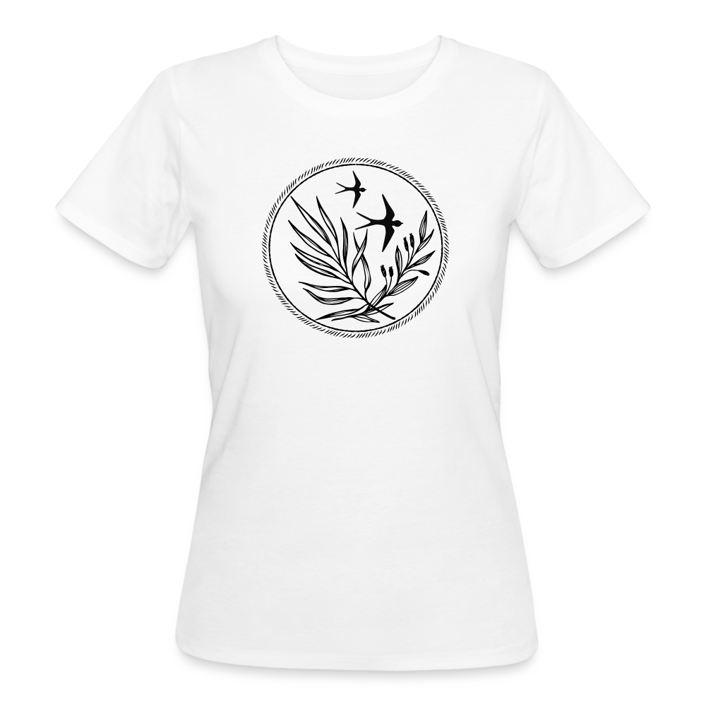 Frauen Bio-T-Shirt - “Two Birds” - Weiß