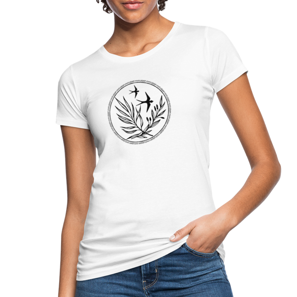 Frauen Bio-T-Shirt - “Two Birds” - Weiß