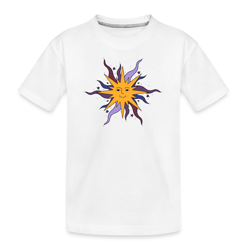 Teenager Premium Bio T-Shirt - “Warme Sonne” - white