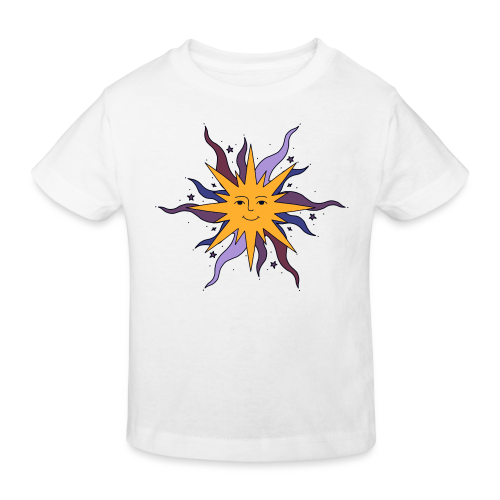 Kinder Bio-T-Shirt - “Warme Sonne” - white
