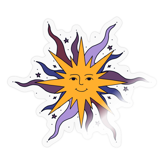 Sticker - “Warme Sonne” - Transparent glänzend