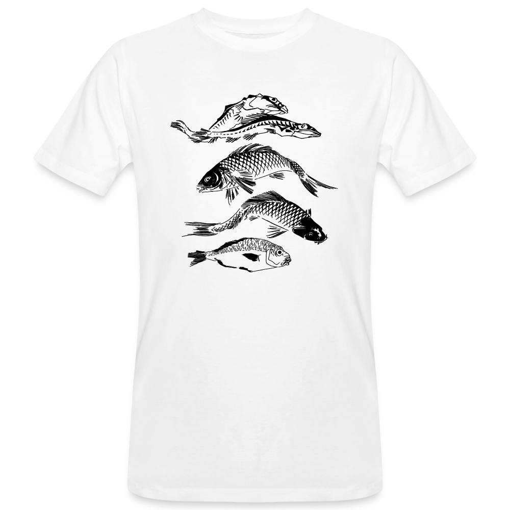Männer Bio-T-Shirt - “Fischsilhouetten” - white