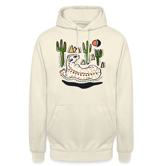 Unisex Hoodie - “Folkart Jaguar” - Vanille-Milchshake