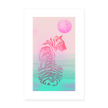 Poster 20x30 cm - "Riso Tiger" - weiß