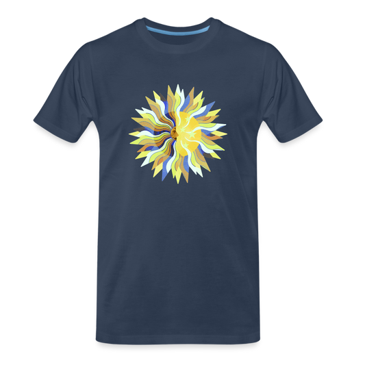 Männer Premium Bio T-Shirt - "Sonne und Mond" - Navy