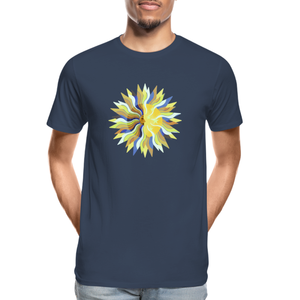 Männer Premium Bio T-Shirt - "Sonne und Mond" - Navy