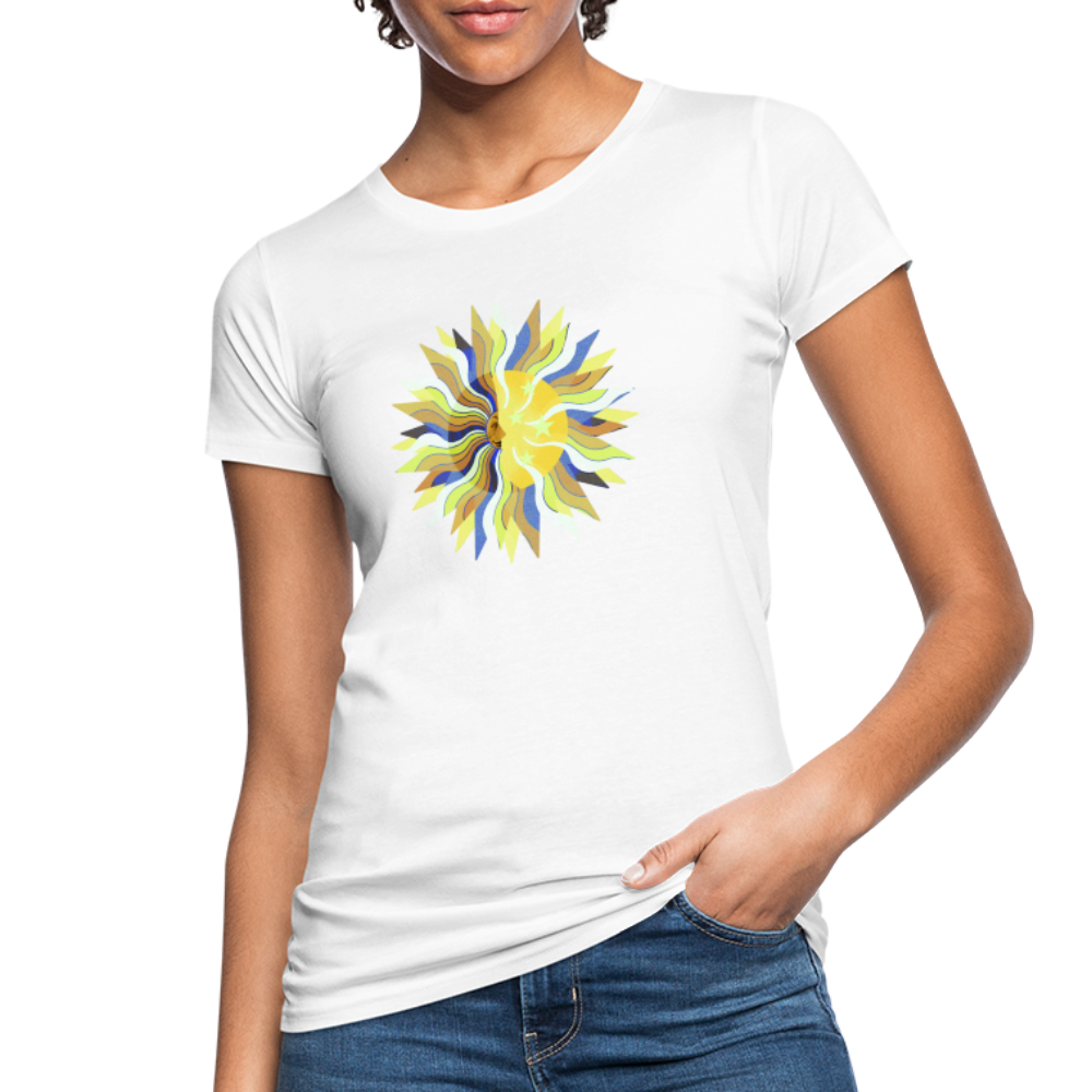 Frauen Bio-T-Shirt - "Sonne und Mond" - weiß
