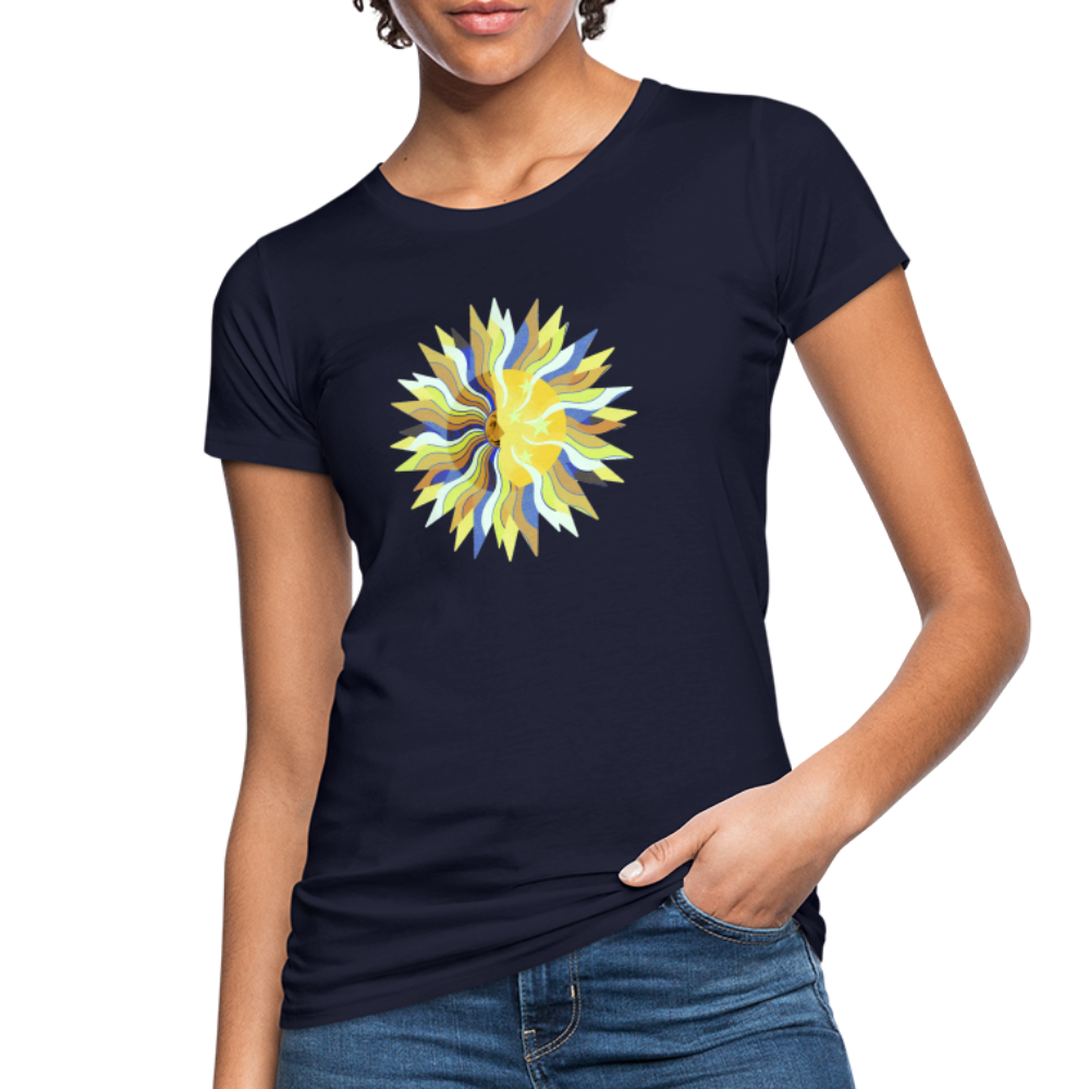 Frauen Bio-T-Shirt - "Sonne und Mond" - Navy