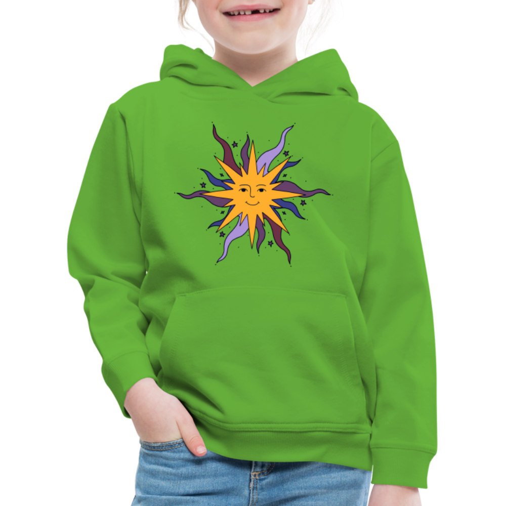 Kinder Premium Hoodie - Warme Sonne - Hellgrün