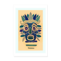 Poster 20x30 cm "Riso Print Maske" - weiß
