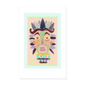 Poster 20x30 cm "Riso Print Maske Happy" - weiß