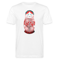 Männer Bio-T-Shirt - “Retroprint Matroschka in Rot” - weiß