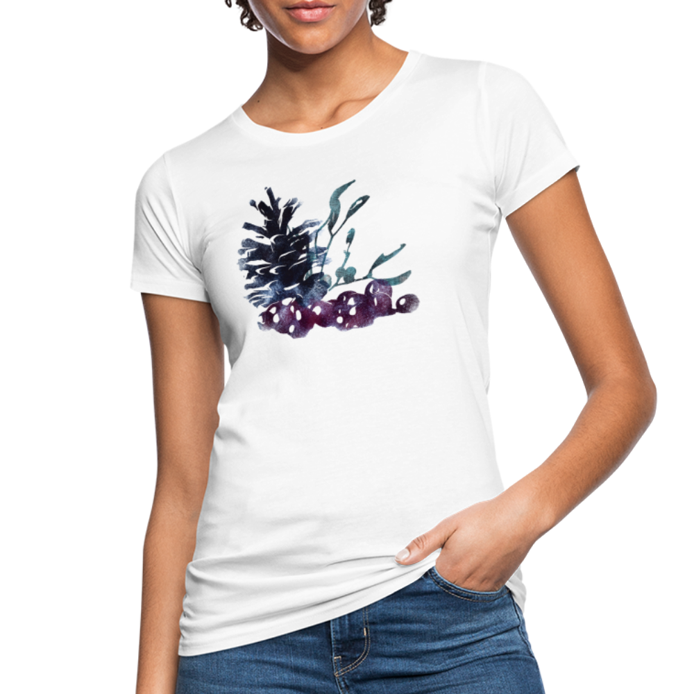 Frauen Bio-T-Shirt - "Winterpflanzen" - weiß