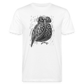 Männer Bio-T-Shirt - "Graue Eule" - weiß