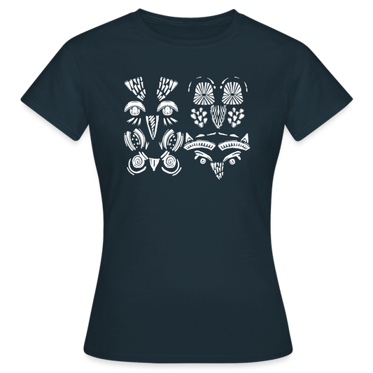 Frauen T-Shirt “Alle meine Eulen” - Navy
