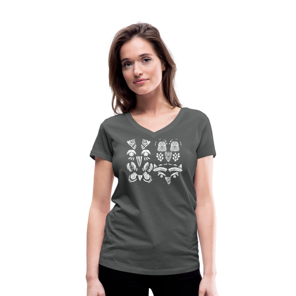 Frauen Bio-T-Shirt - “Alle meine Eulen” - Anthrazit