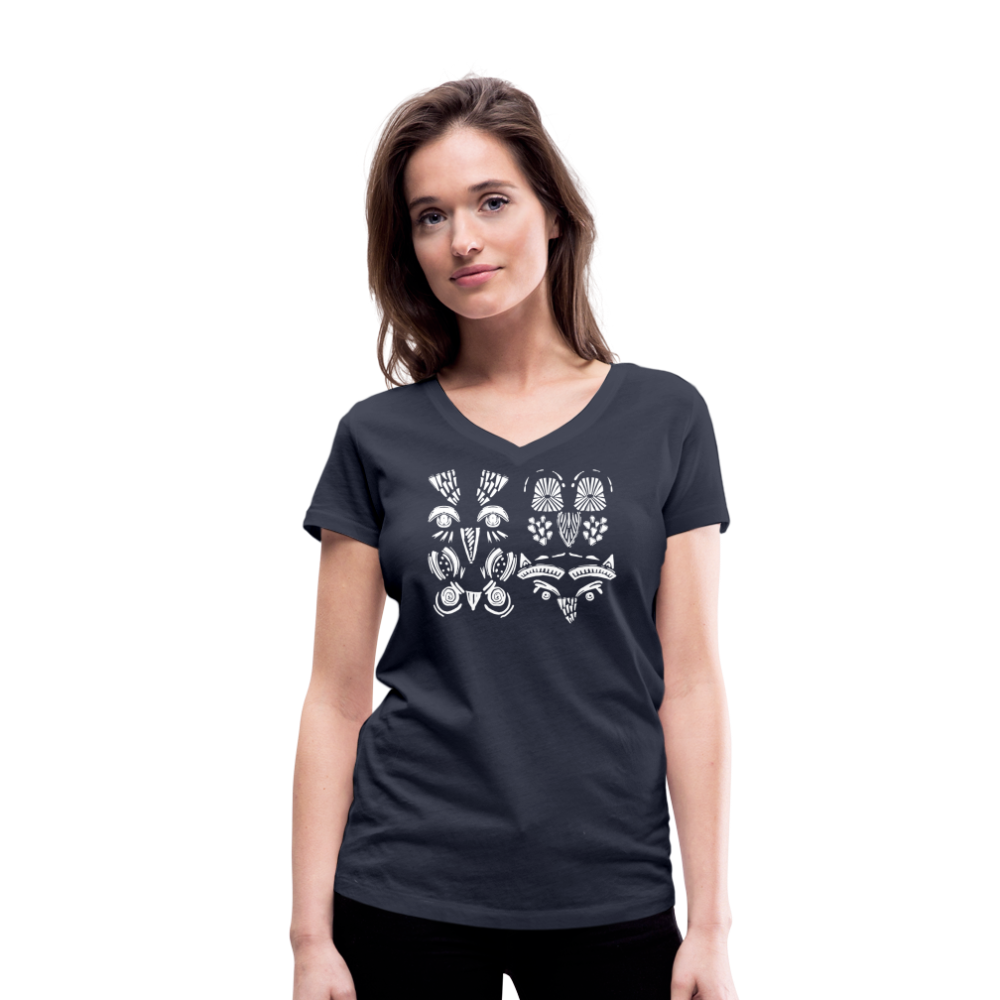 Frauen Bio-T-Shirt - “Alle meine Eulen” - Navy