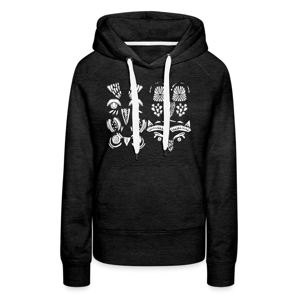 Frauen Premium Hoodie - “Alle meine Eulen” - Anthrazit