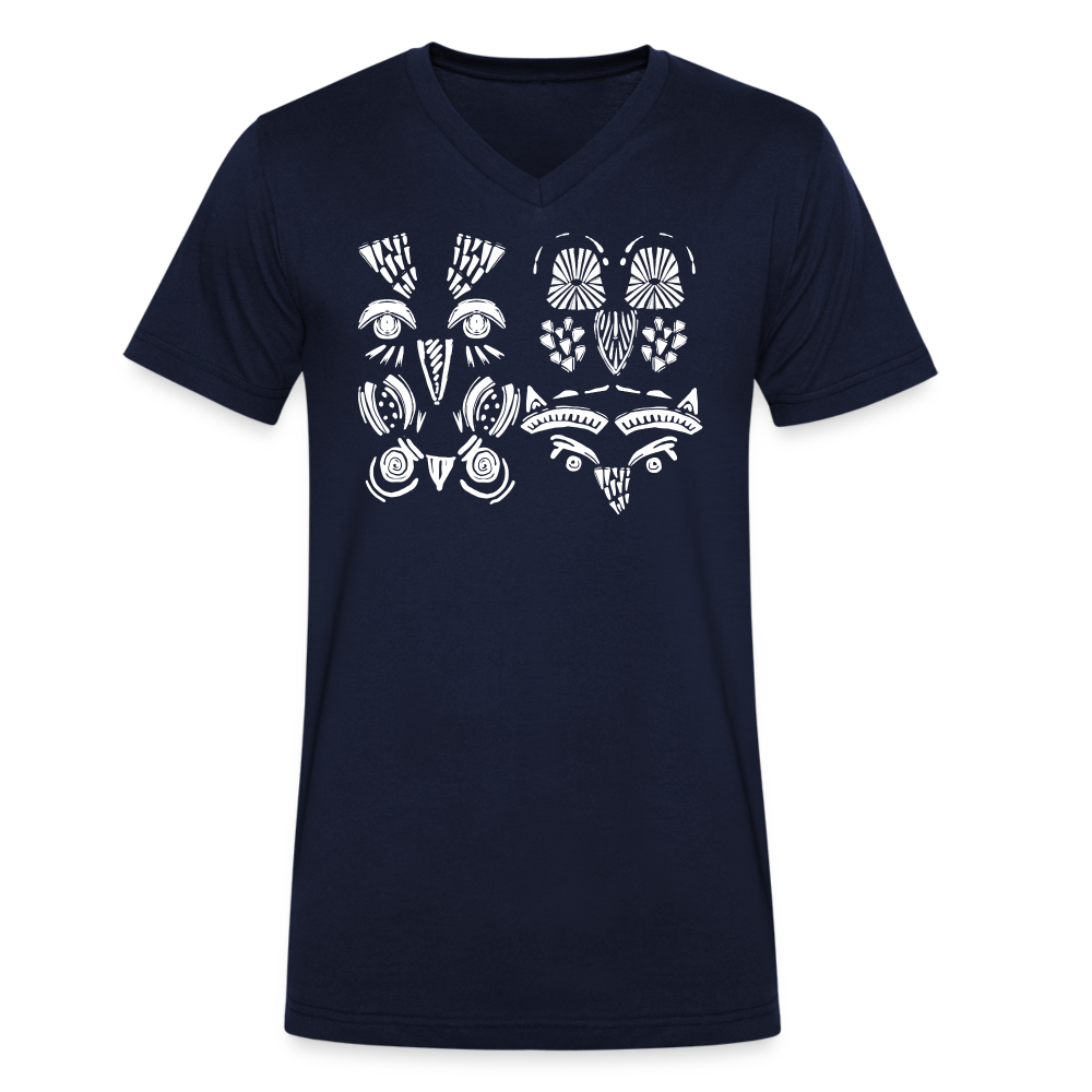 Männer Bio-T-Shirt - “Alle meine Eulen” - Navy