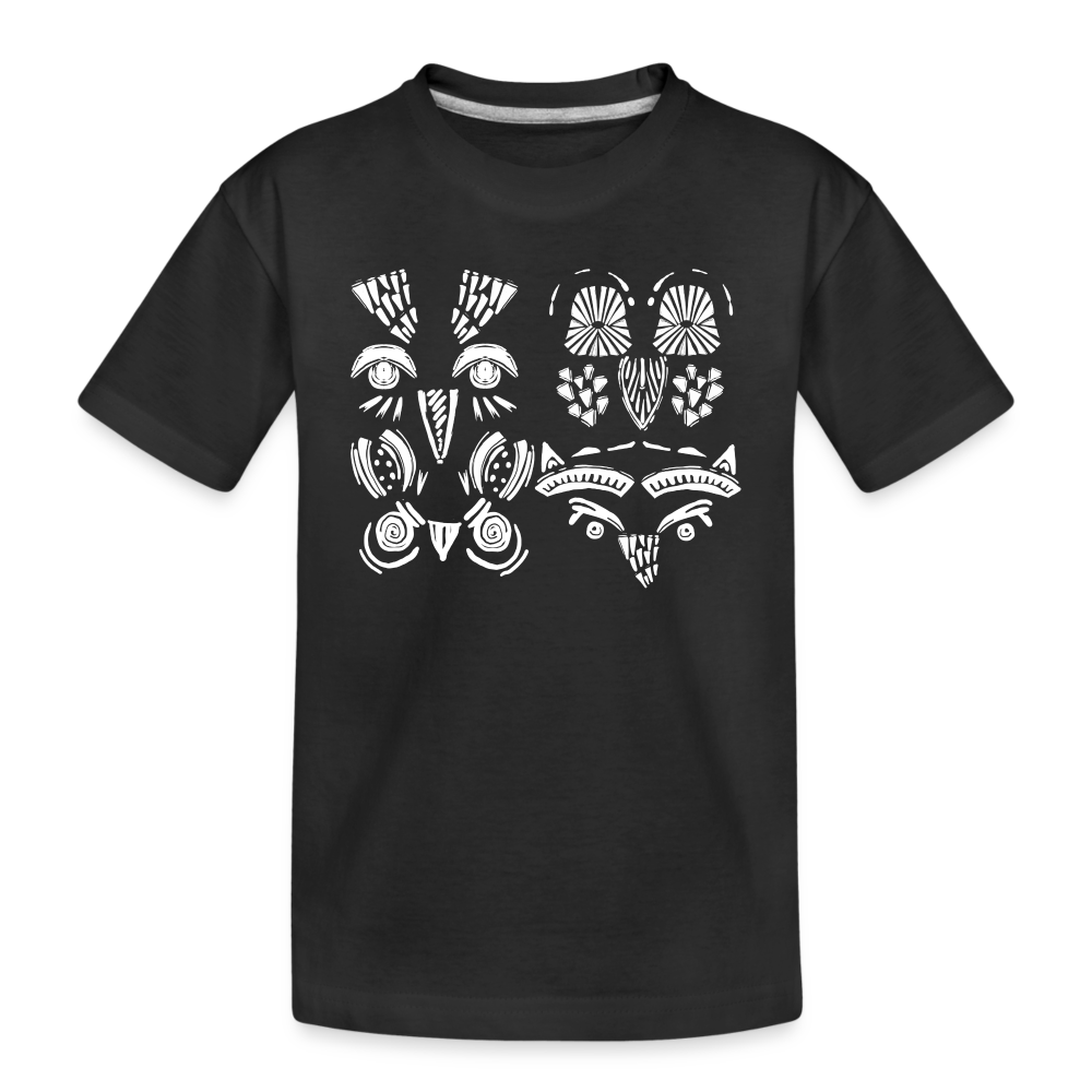 Kinder Premium Bio T-Shirt - “Alle meine Eulen” - Schwarz