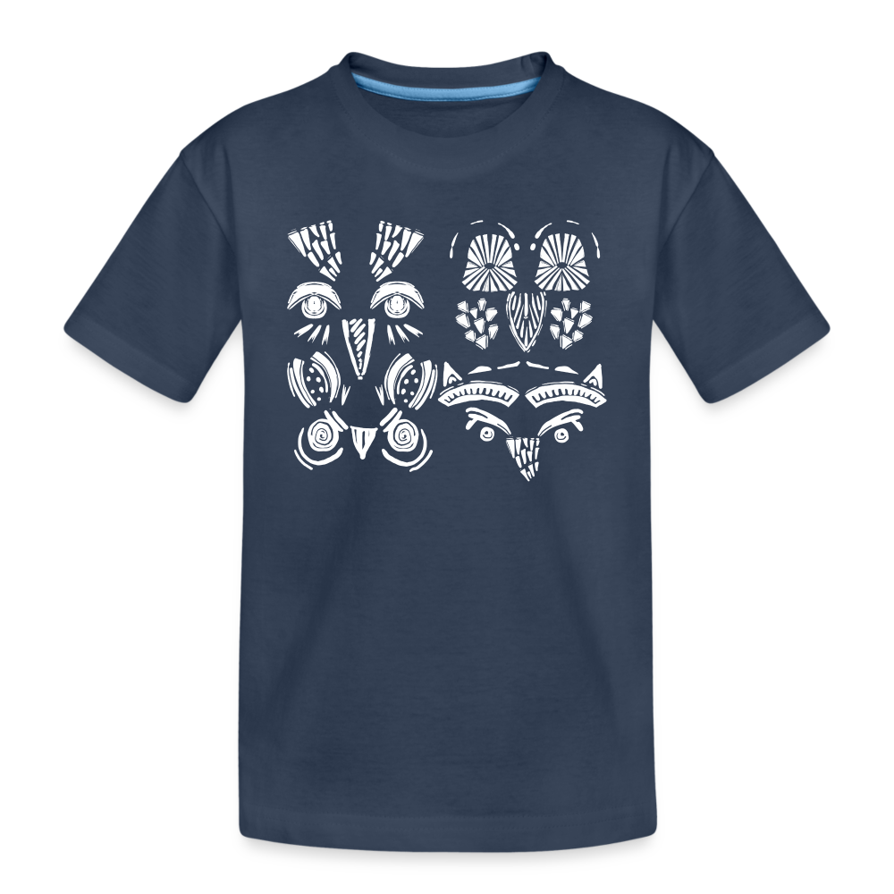 Kinder Premium Bio T-Shirt - “Alle meine Eulen” - Navy