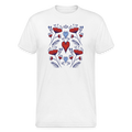 Männer Gildan Heavy T-Shirt - "Folklore Mohn" - weiß